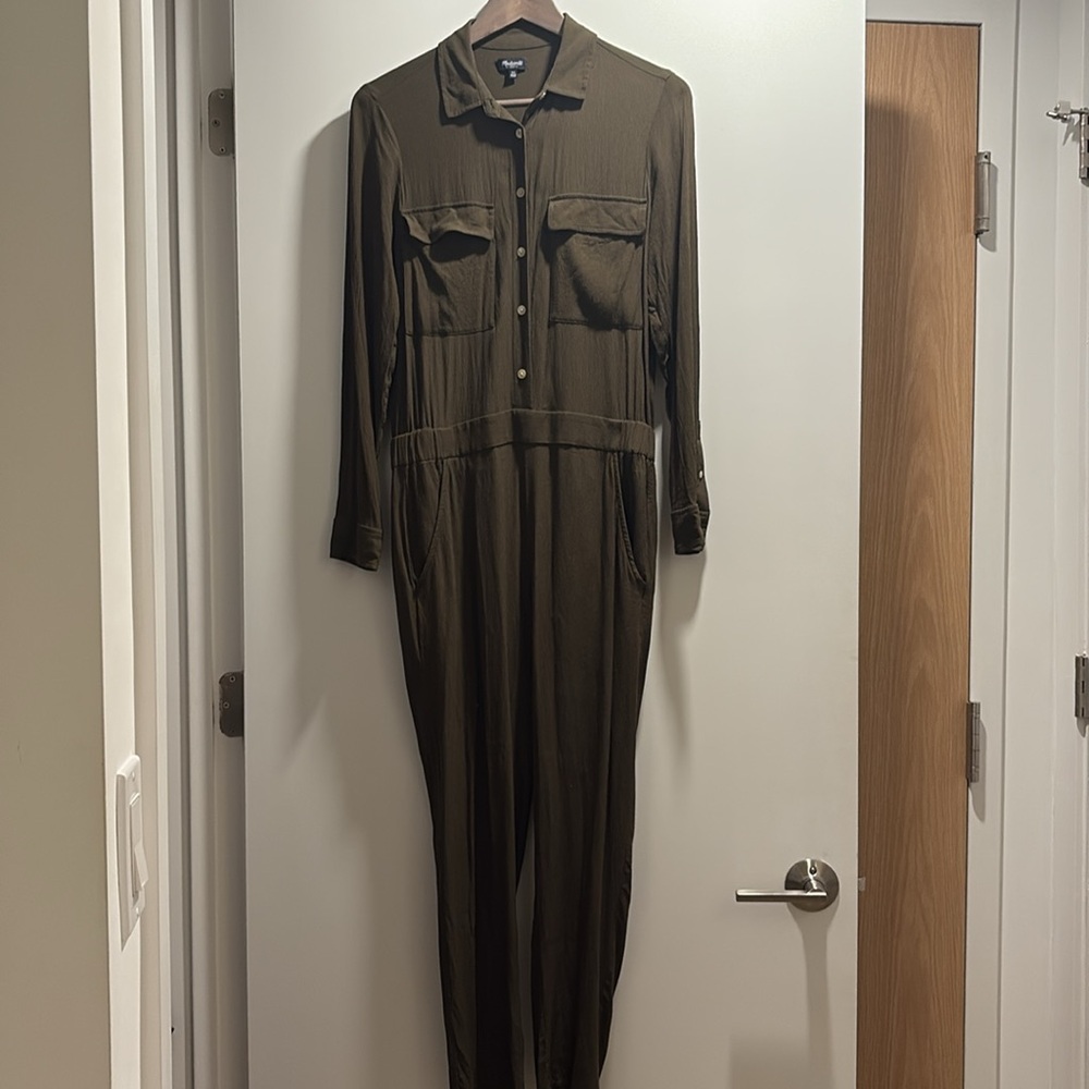 Madewell Military Green Viscose pantsuit